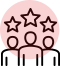 Icône clients satisfaits